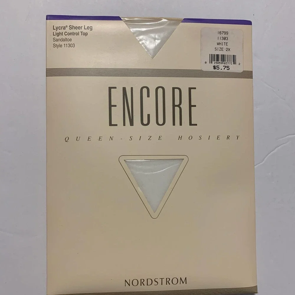 Vintage Nordstrom‎ Encore Pantyhose Style #11303 Size 2X NIB
